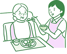食事介助のイラスト