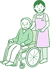 外出サポートのイラスト